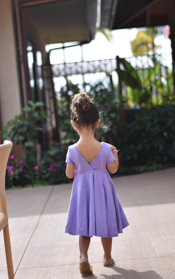 LILAC Light Purple Twirl Dress U-PICK Sleeve length in baby, toddler, and girls sizes