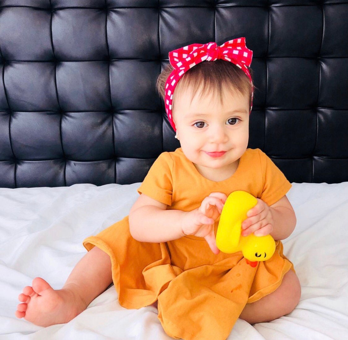 Mustard Twirl Dress U-PICK Sleeve length in baby, toddler, and girls sizes