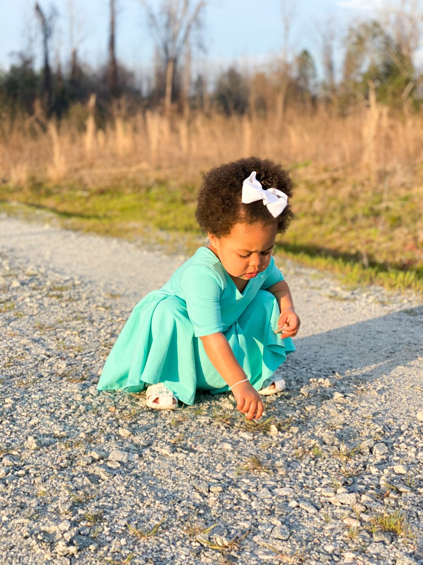 Mint Twirl Dress U-PICK Sleeve length in baby, toddler, and girls sizes