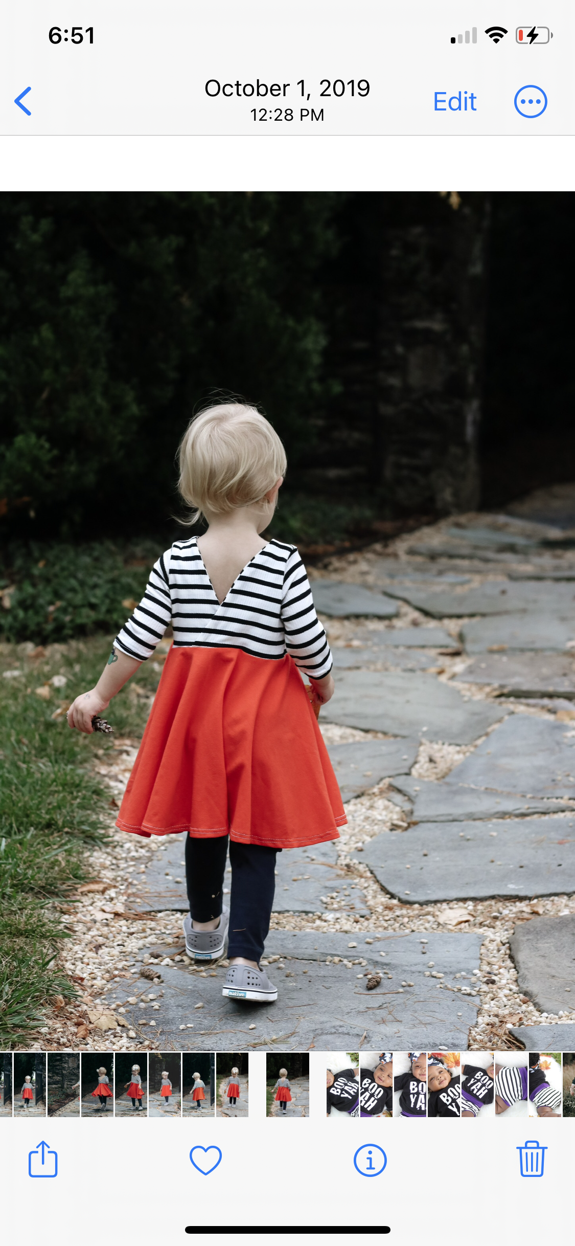 ORANGE with striped top Twirl Dress sleeve length in baby, toddler, and girls sizes