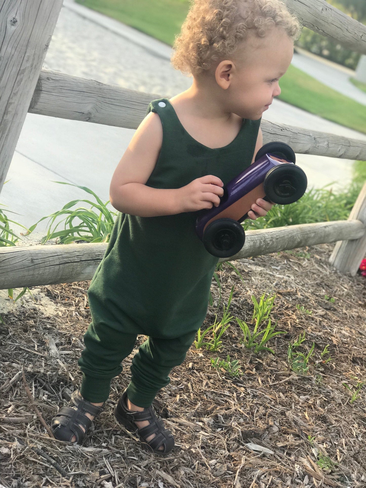 Unisex Snap Harem Romper U-PICK the color DARK TEAL, SAGE GREEN, OLIVE GREEN, KELLY GREEN, OR LIME GREEN
