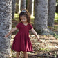 Burgundy Wine  Twirl Dress U-PICK sleeve length in baby, toddler, and girls sizes