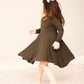 Olive Green  Twirl Dress U-PICK Sleeve length in baby, toddler, and girls sizes