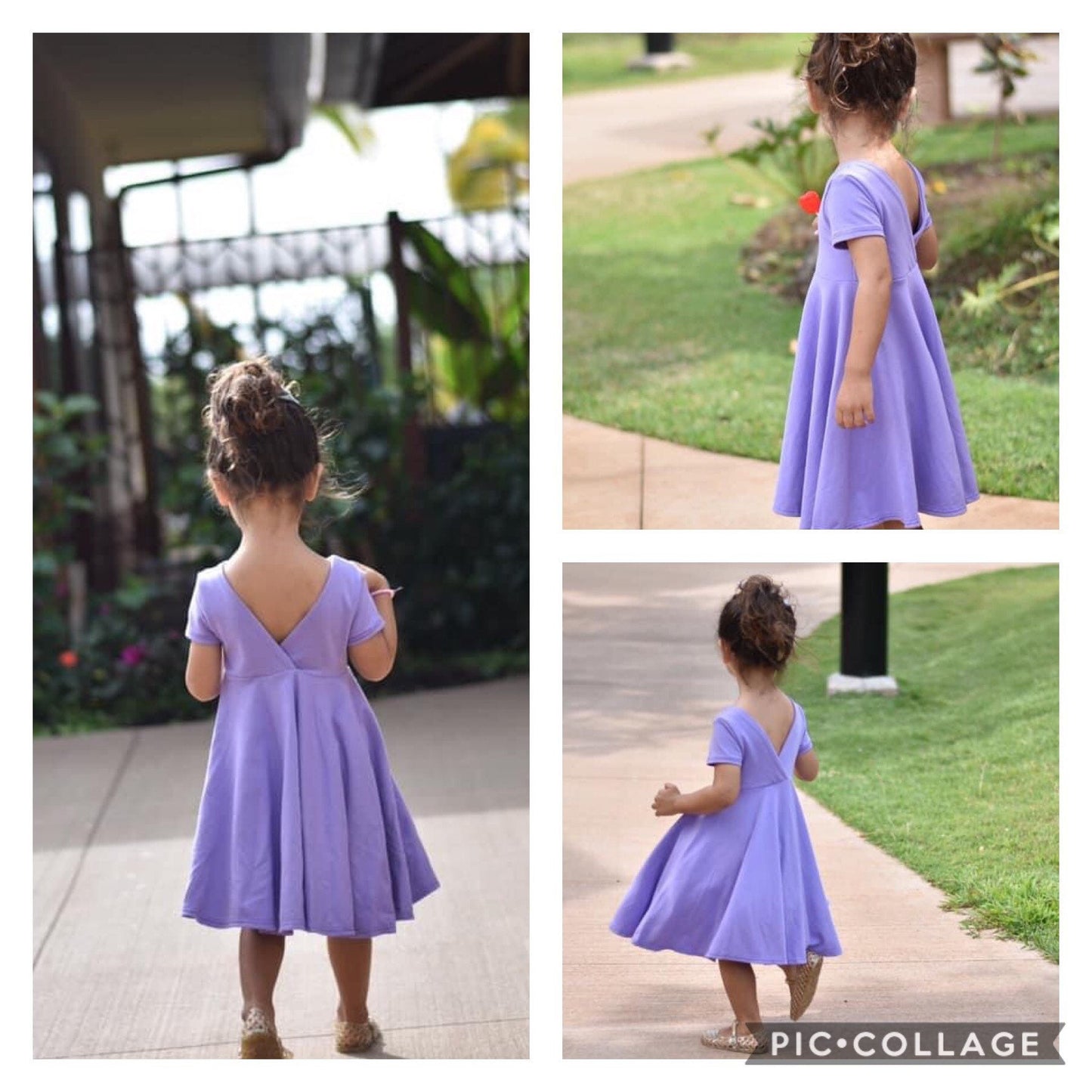 LILAC Light Purple Twirl Dress U-PICK Sleeve length in baby, toddler, and girls sizes