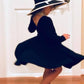 Black Twirl Dress U-PICK sleeve length in baby, toddler, and girls sizes