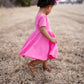 Pink Twirl Dress U-PICK Sleeve length in baby, toddler, and girls sizes