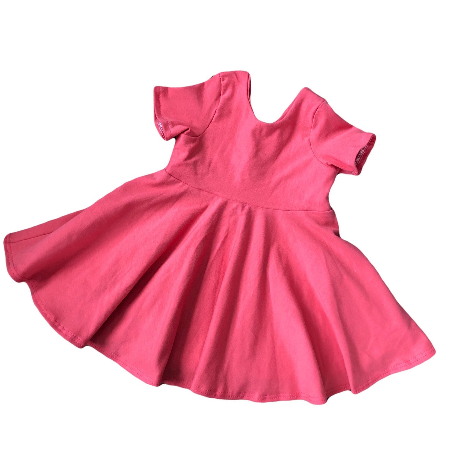 Coral Twirl Dress U-PICK Sleeve length in baby, toddler, and girls sizes