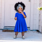 Royal Blue Cobalt Blue Twirl Dress U-PICK Sleeve length in baby, toddler, and girls sizes