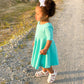Mint  Twirl Dress U-PICK Sleeve length in baby, toddler, and girls sizes