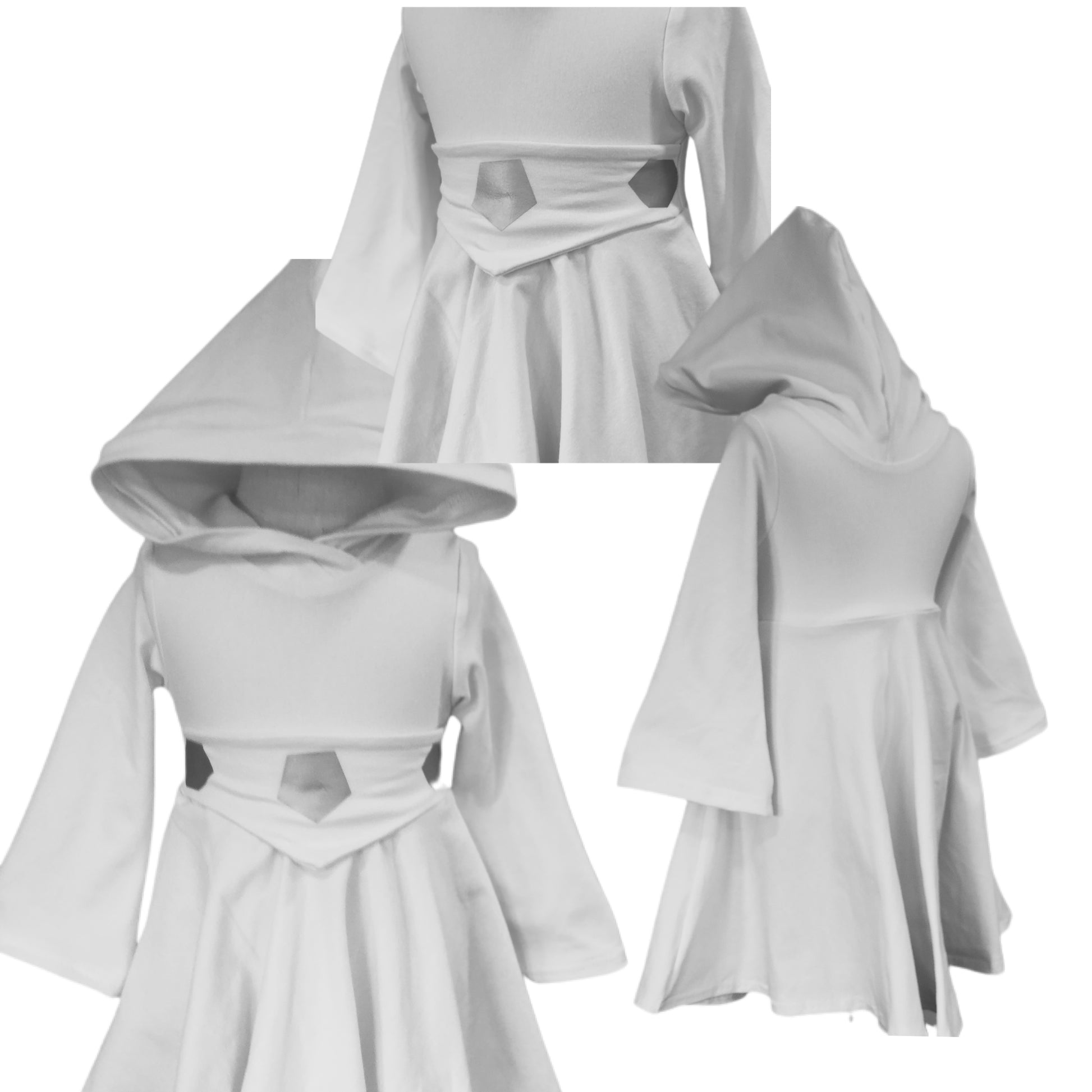Princess Leia , Star Wars Costume, White Dress Flax and Wool Threads Princess Leia , Star Wars Costume, White Dress Flax and Wool Threads