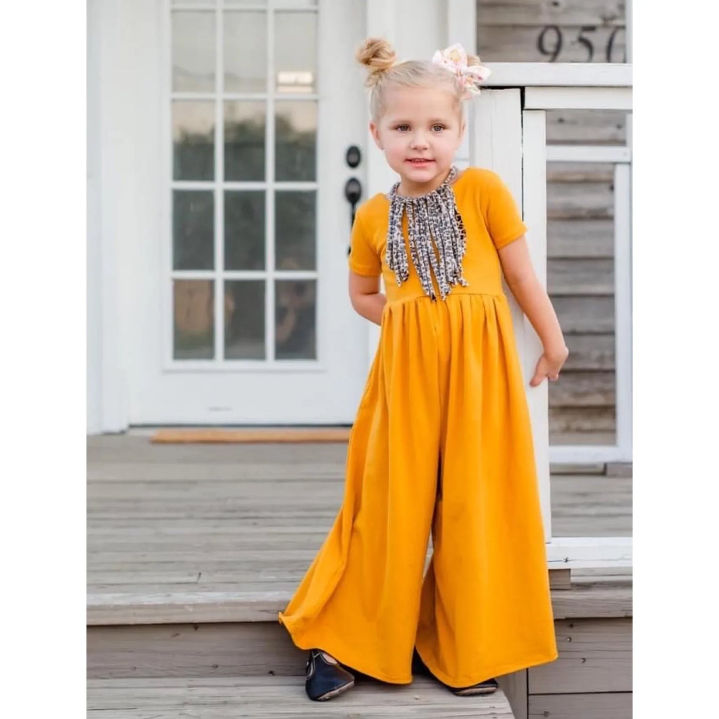 RUST Wide leg jumpsuit U Pick Sleeve length for babies, toddlers, and girls sizes