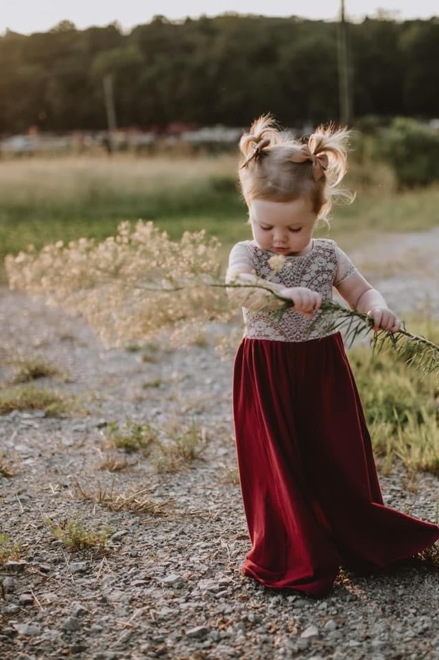 HOT PINK with lace detail Wide leg jumpsuit U Pick Sleeve length for babies, toddlers, and girls sizes