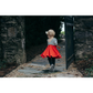 ORANGE with striped top Twirl Dress sleeve length in baby, toddler, and girls sizes