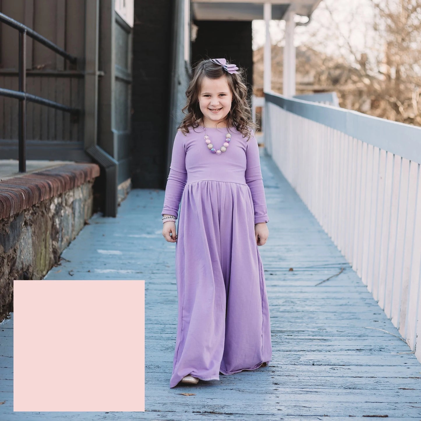 BLUSH Wide leg jumpsuit U Pick Sleeve length for babies, toddlers, and girls sizes