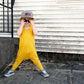 Unisex Snap Harem Romper U-PICK COLOR MUSTARD, MOCHA, CREAM, BURGUNDY, OR RUST ORANGE