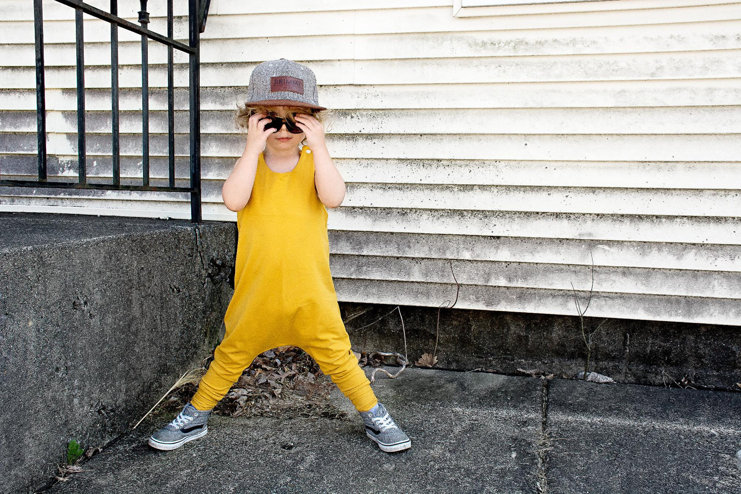 Unisex Snap Harem Romper U-PICK COLOR MUSTARD, MOCHA, CREAM, BURGUNDY, OR RUST ORANGE