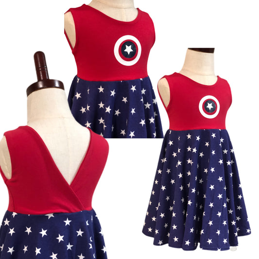 Captain America Dress Twirl Dress