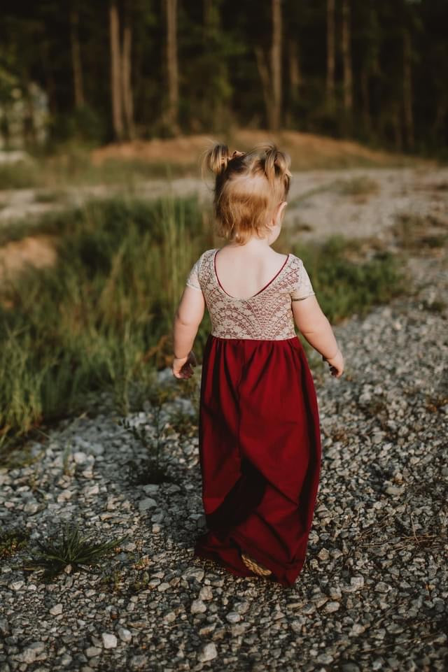 RUST Jumpsuit with lace detail Wide leg jumpsuit U Pick Sleeve length for babies, toddlers, and girls sizes