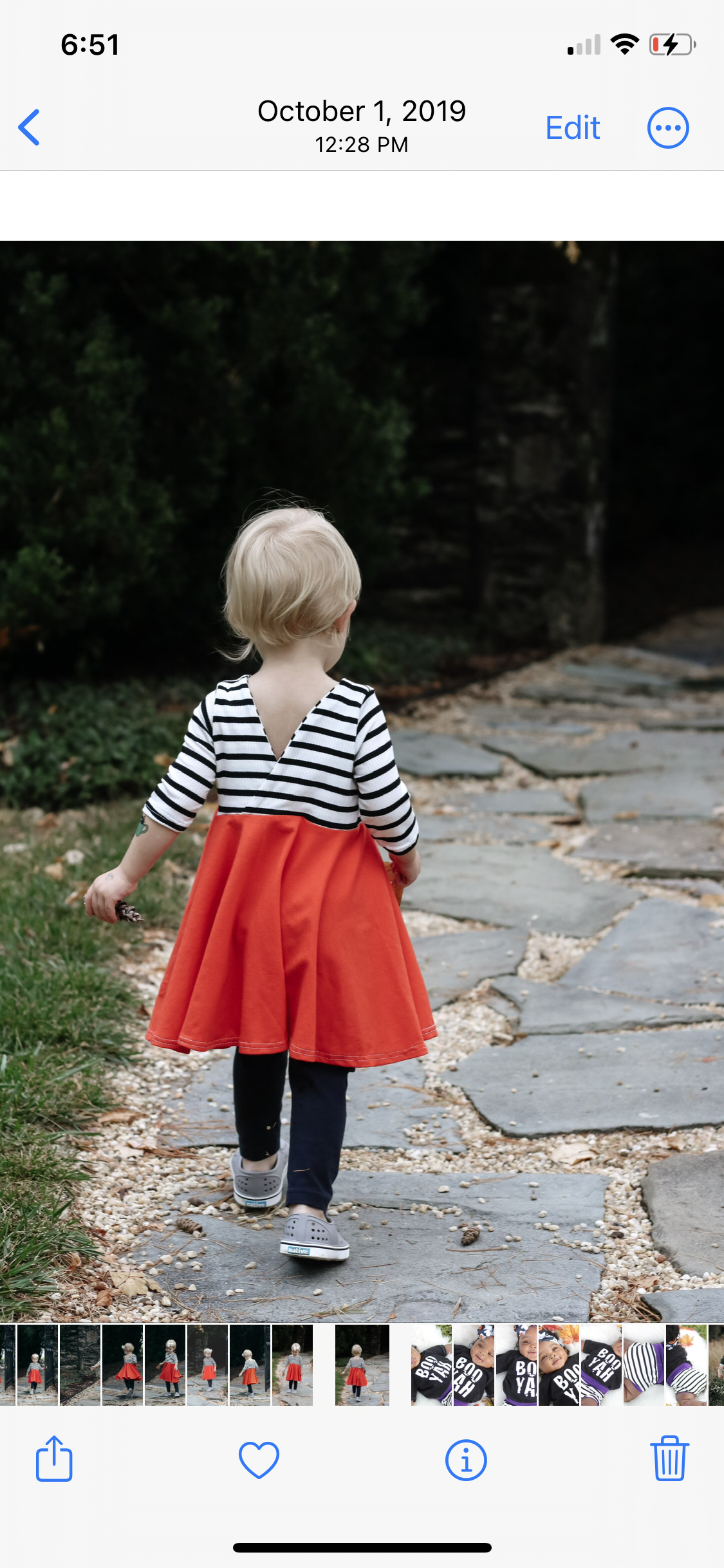 ORANGE with striped top Twirl Dress sleeve length in baby, toddler, and girls sizes