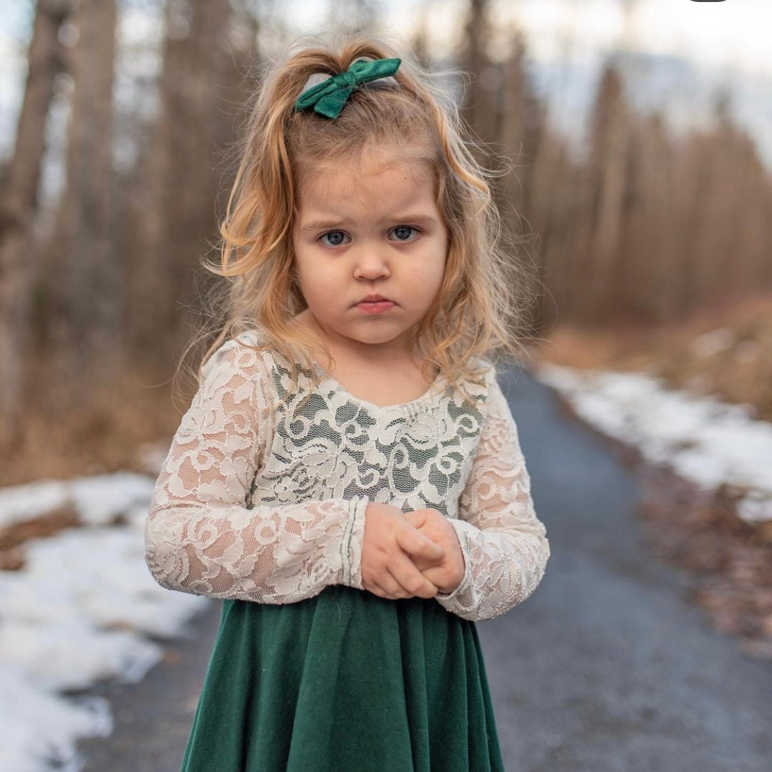 BABY BLUE Twirl Dress with Lace Top Twirl Dress U-PICK Sleeve length in baby, toddler, and girls sizes