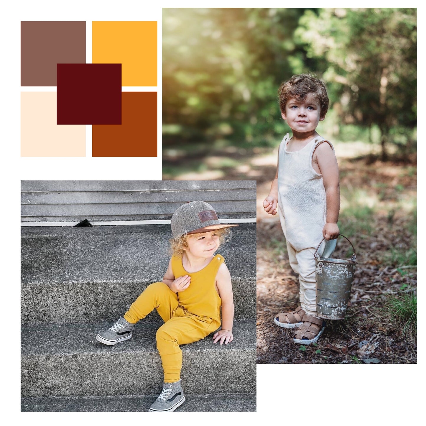 Unisex Snap Harem Romper U-PICK COLOR MUSTARD, MOCHA, CREAM, BURGUNDY, OR RUST ORANGE