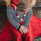 BLUSH PINK with striped top Twirl Dress sleeve length in baby, toddler, and girls sizes