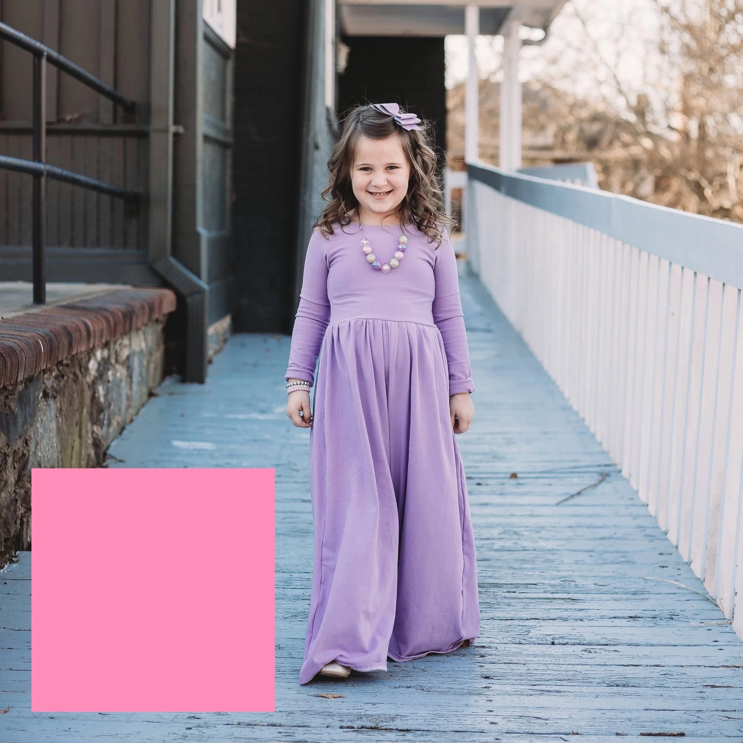 PINK Wide leg jumpsuit U Pick Sleeve length for babies, toddlers, and girls sizes