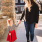 BLUSH PINK with striped top Twirl Dress sleeve length in baby, toddler, and girls sizes
