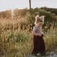 HUNTER GREEN Jumpsuit with lace detail Wide leg jumpsuit U Pick Sleeve length for babies, toddlers, and girls sizes